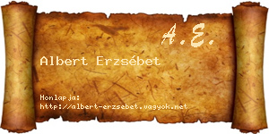 Albert Erzsébet névjegykártya